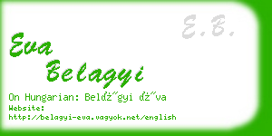 eva belagyi business card